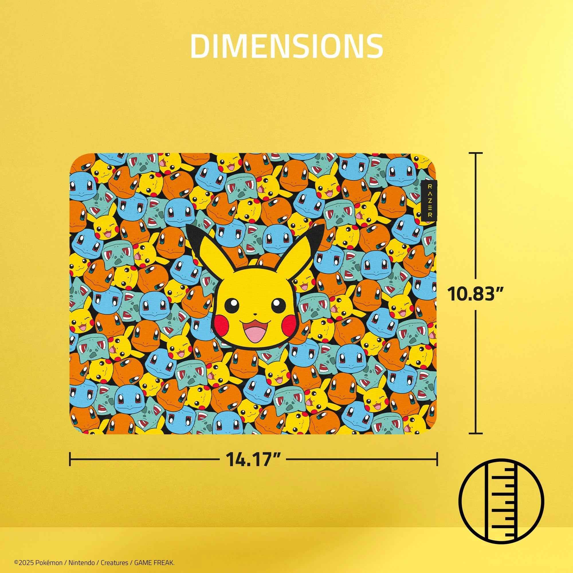 Gigantus V2 Soft Gaming Medium Mouse Mat, Pokemon Kantos Starter Edition