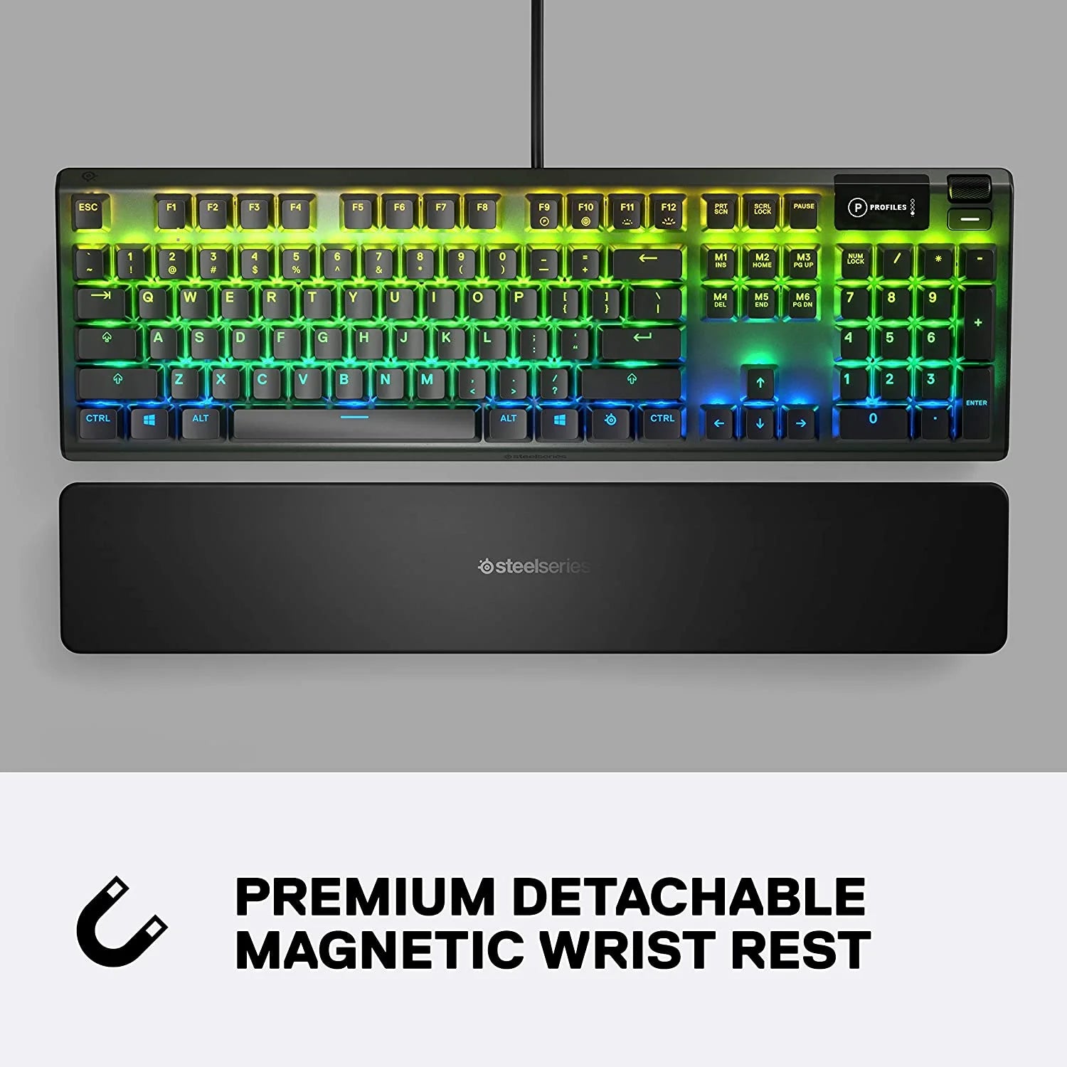 Apex 5 Mechanical Gaming Keyboard with Per-Key RGB Illumination and OLED Smart Display