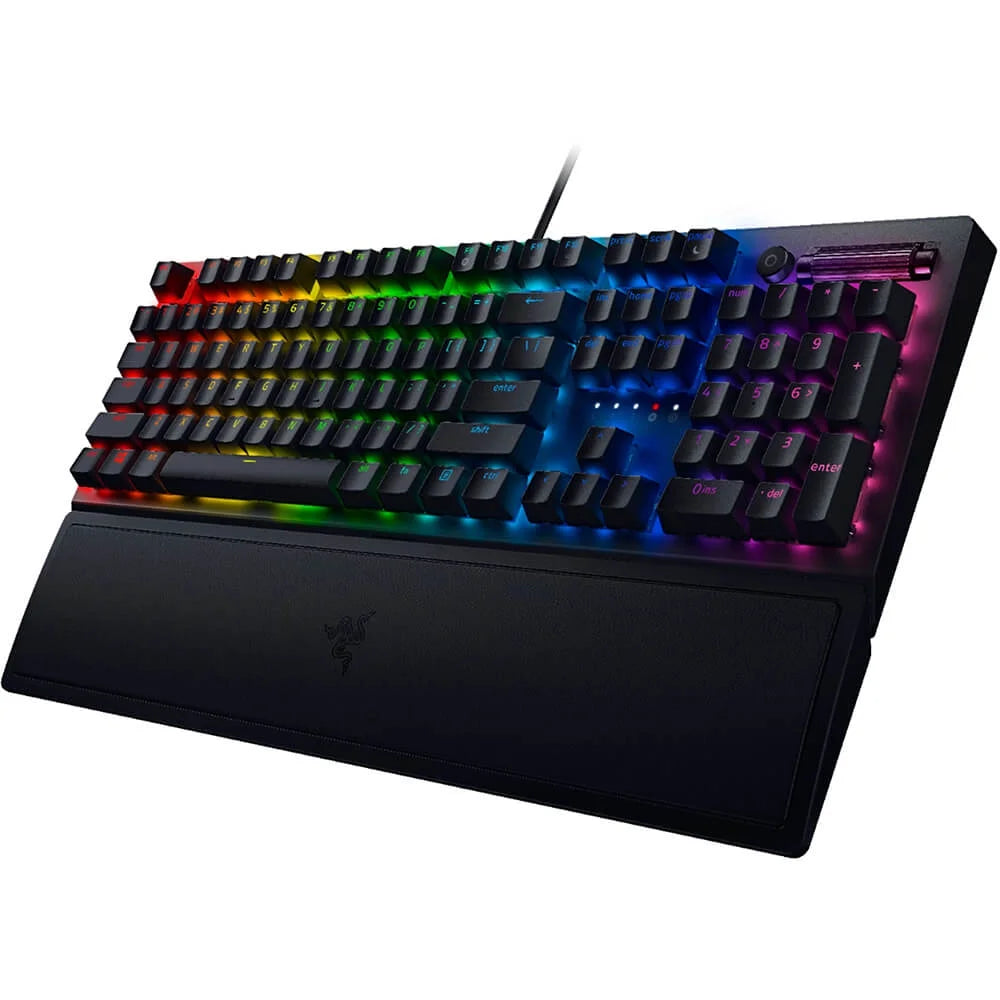Blackwidow V3 Full Size Mechanical Gaming Keyboard for PC, Chroma RGB, Wrist Rest, Black