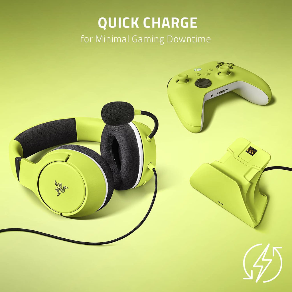 Universal Quick Charging Stand for Xbox Series X|S: Magnetic Secure Charging - Perfectly Matches Xbox Wireless Controllers - USB Powered - Electric Volt (Controller Sold Separately)
