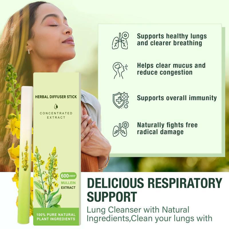 Thyme and Mint Extracts for Lung Detoxification and Oral Air Freshening, Herbal Diffusion Pen Relaxation Stick Solution Healthcare Healthy Wellness Treatment Therapeutic Therapy Aromatherapy Essential Natural
