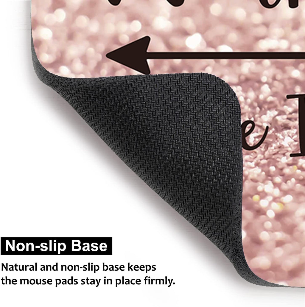 Inspirational Quote Mouse Pad, Mouse Pad for Women Stay Positive Work Hard and Make It Happen 9.5X7.9 Inch (24X20X0.3Cm)