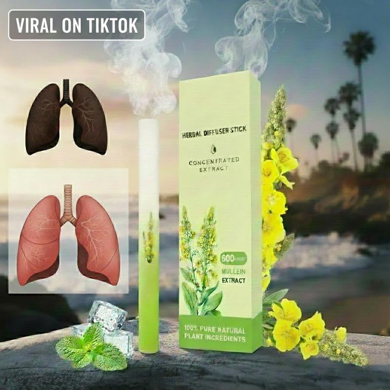 Thyme and Mint Extracts for Lung Detoxification and Oral Air Freshening, Herbal Diffusion Pen Relaxation Stick Solution Healthcare Healthy Wellness Treatment Therapeutic Therapy Aromatherapy Essential Natural