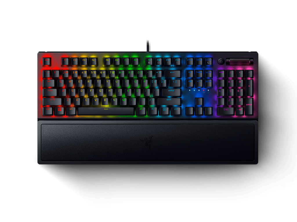 Blackwidow V3 Full Size Mechanical Gaming Keyboard for PC, Chroma RGB, Wrist Rest, Black
