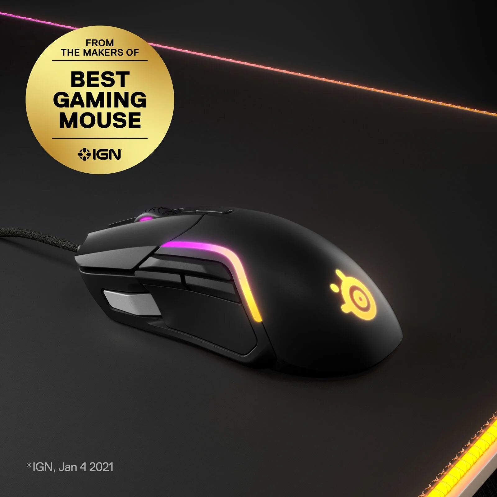 Rival 5 Gaming Mouse with 9 Programmable Buttons and 18K CPI Truemove Air Optical Sensor