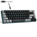 Portable 60% Mechanical Gaming Keyboard, Mk-Box LED Backlit Compact 68 Keys Mini Wired Office Keyboard for Windows PC