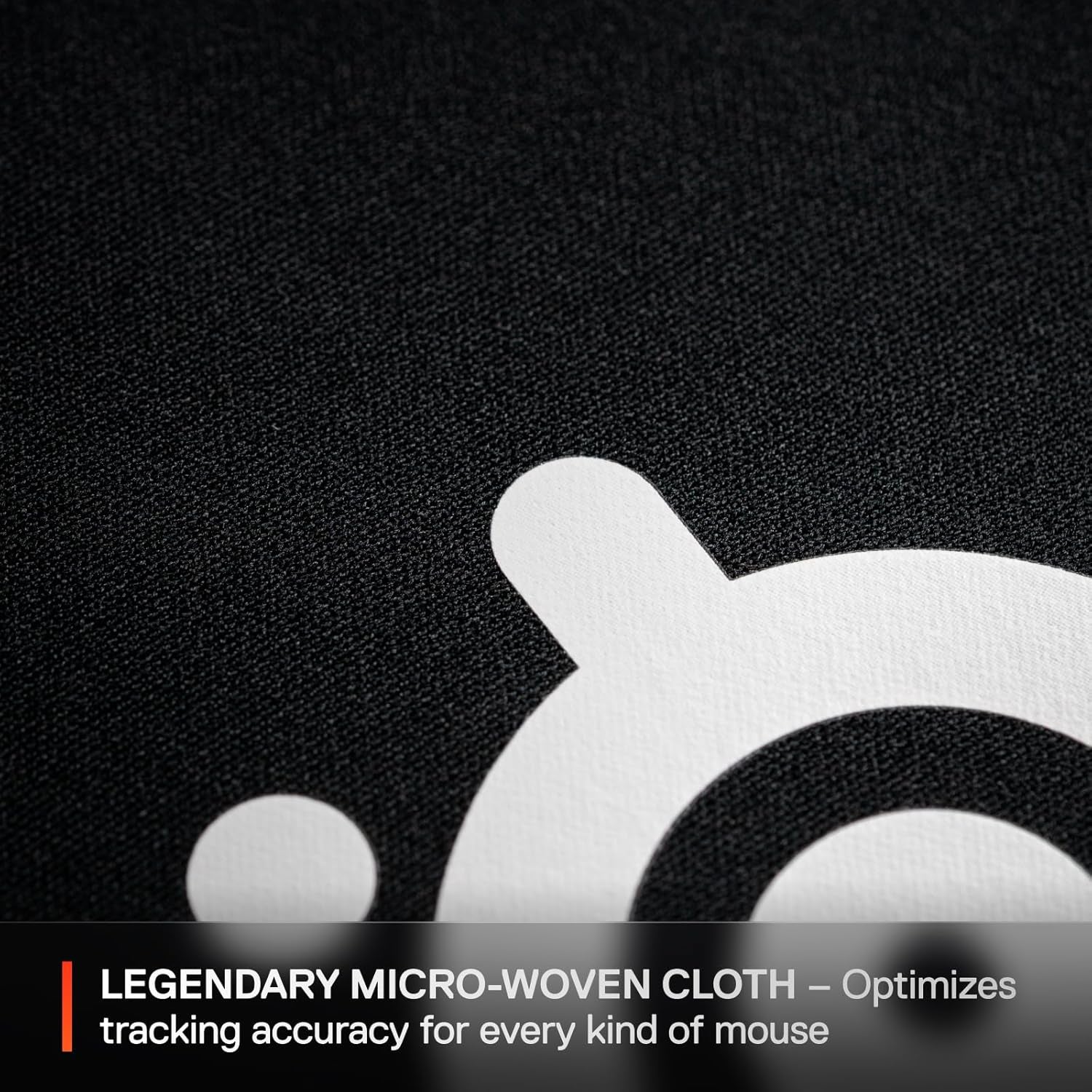 Qck Large Gaming Mousepad — Black — Non-Slip Silicone Rubber Base — Peak Tracking and Stability — Optimized for Gaming Sensors — 490 Mm X 420 Mm — FPS, Mobas, RTS, MMO