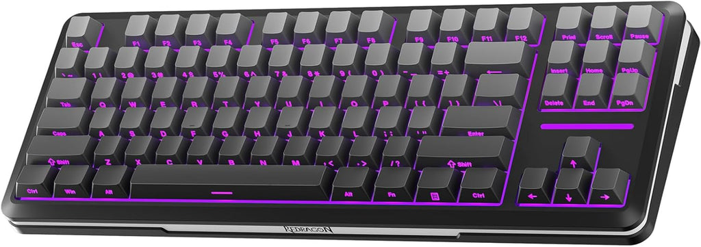 Wireless Mechanical Keyboard,3-Modes Bluetooth Gasket Hot Swappable TKL RGB Custom Keyboard,Pre-Lubed Switches,Side Printed PBT Gradient Keycaps, South-Facing Leds Socket