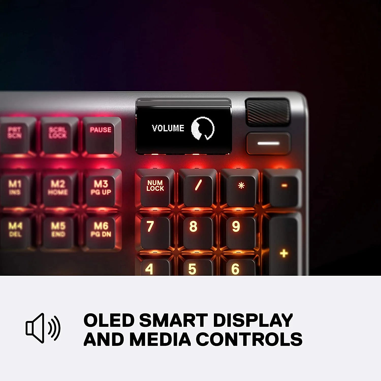 Apex 5 Mechanical Gaming Keyboard with Per-Key RGB Illumination and OLED Smart Display